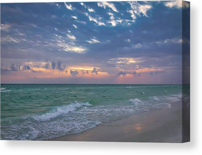 Sunset Canvas Print featuring the photograph Panama City Beach Sunset by Lorraine Baum