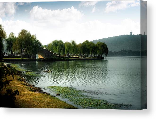Wuxi Canvas Print featuring the photograph Park at Wuxi by Kathryn McBride
