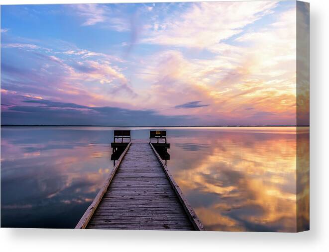 Landscape Canvas Print featuring the photograph Peaceful by Russell Pugh