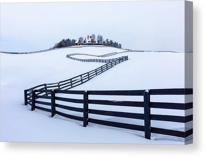 Snow Canvas Print featuring the photograph Peaceful by Steven Zhou