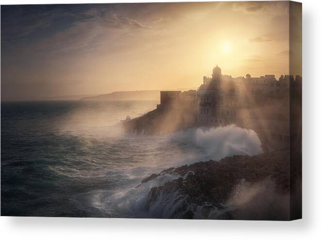 Sunset Canvas Print featuring the photograph Perfect Storm by Pierandrea Folle