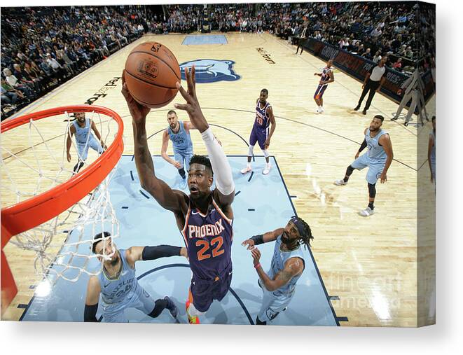 Nba Pro Basketball Canvas Print featuring the photograph Phoenix Suns V Memphis Grizzlies by Ned Dishman