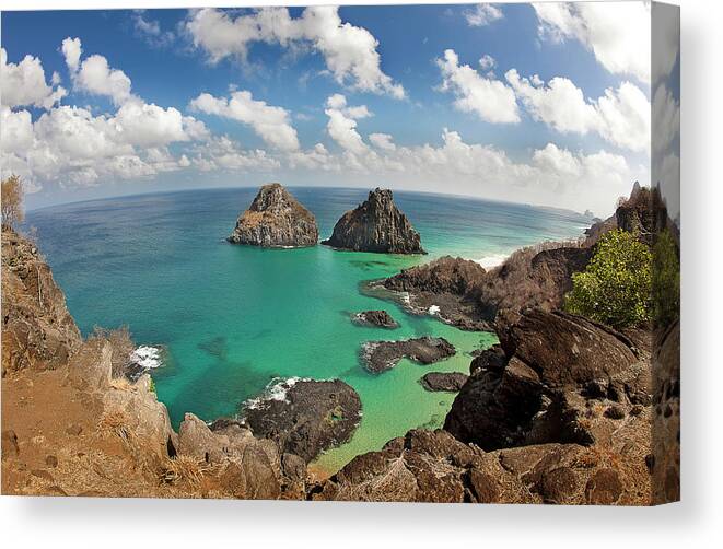 Pernambuco State Canvas Print featuring the photograph Pigs Bay In Fernando De Noronha by © Jackson Carvalho