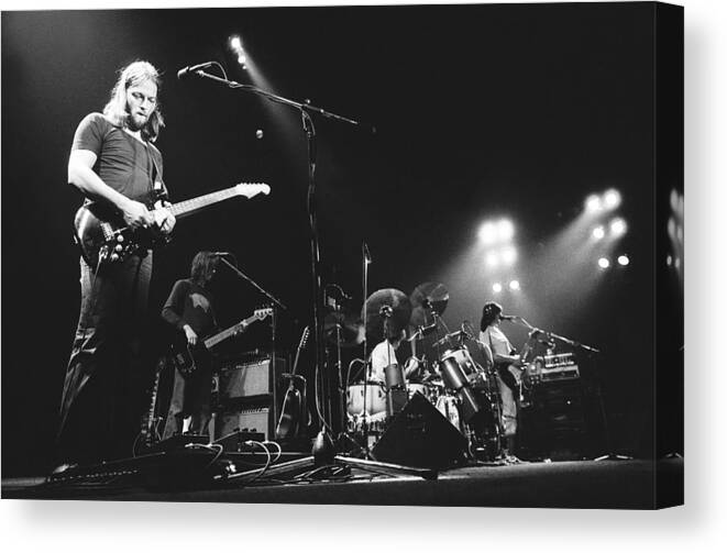 Concert Canvas Print featuring the photograph Pink Floyd Performs At Pavillon De by Daniel Simon