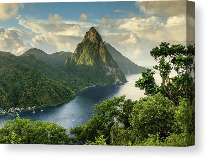 Nature Canvas Print featuring the photograph Piton View - Saint Lucia by Paul Baggaley
