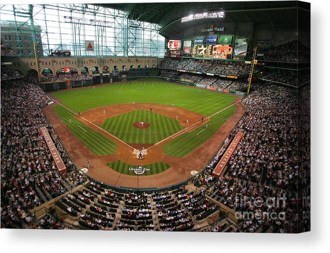 Scenics Canvas Print featuring the photograph Pittsburgh Pirates V Houston Astros by Stephen Dunn