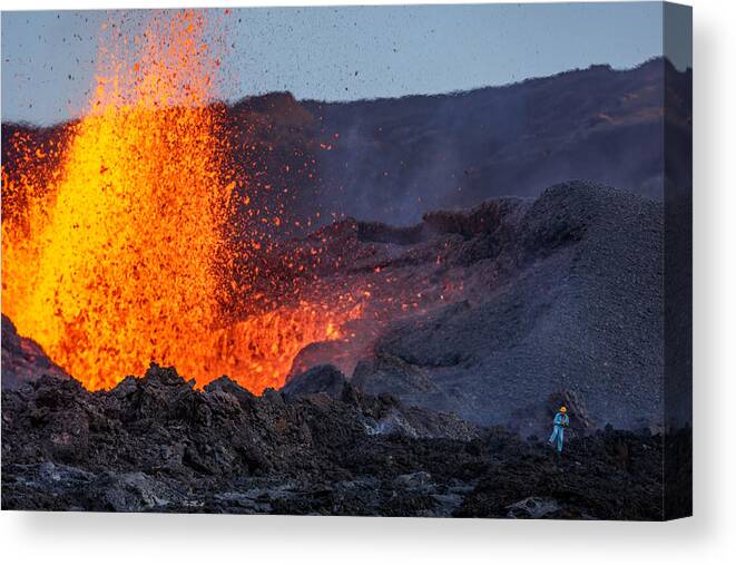 Volcano Canvas Print featuring the photograph Playmobil by Barathieu Gabriel