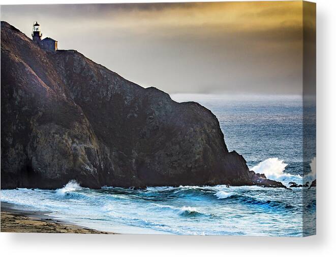 California Lighthouses Canvas Print featuring the photograph Point Sur Lighthouse by Donald Pash