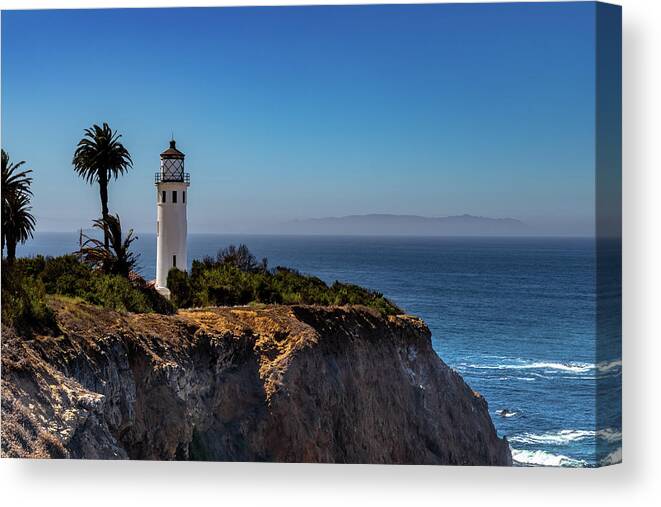 Beautiful Canvas Print featuring the photograph Point Vicente Lighthouse by Ed Clark