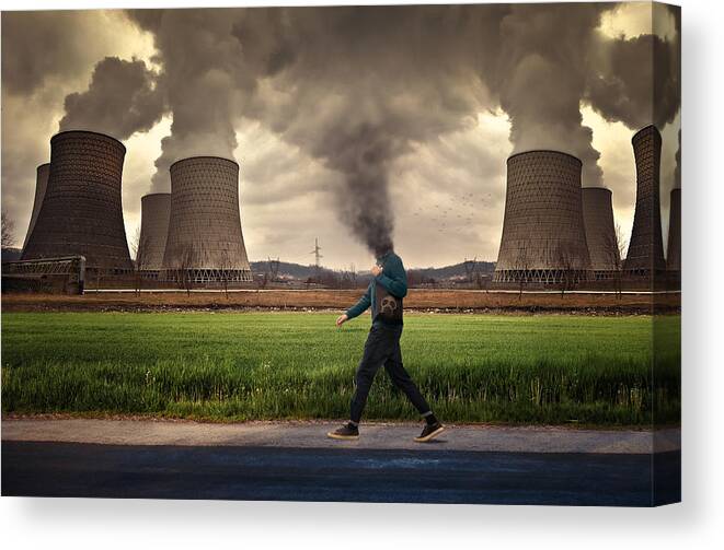 Surreal Canvas Print featuring the photograph Polution by Nermin Smaji?