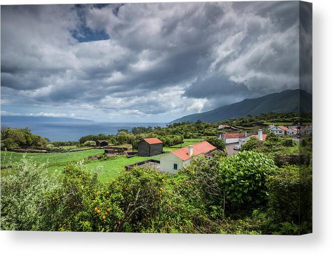 Azores Canvas Print featuring the photograph Portugal, Azores, Pico Island, Cabritos by Walter Bibikow