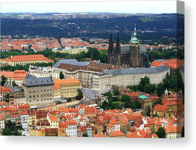 Outdoors Canvas Print featuring the photograph Prague Castle by Spice