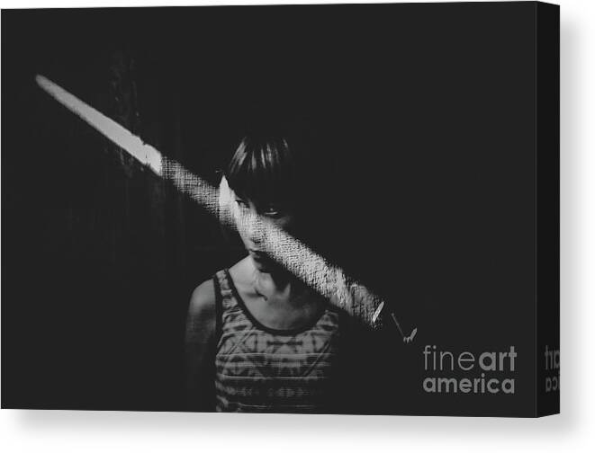 Asian And Indian Ethnicities Canvas Print featuring the photograph Provoke 001 by Chih-chieh Wang