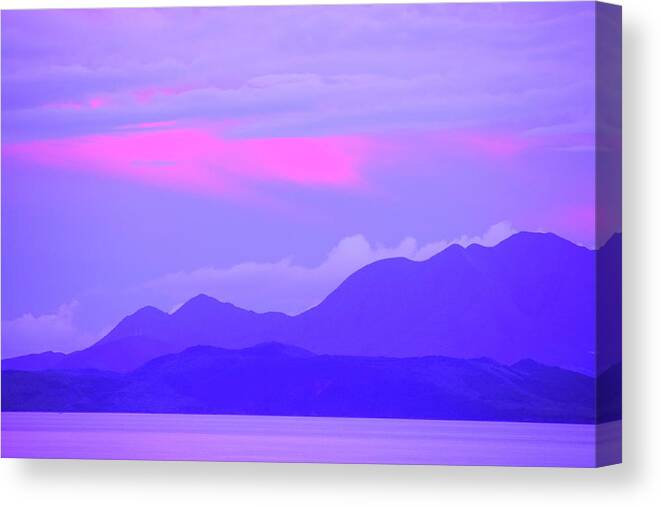 Seaside Canvas Print featuring the photograph Purple Mountains by Debra Grace Addison
