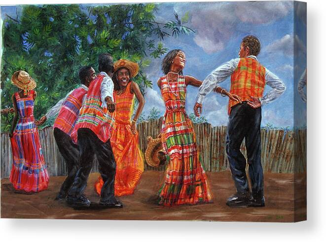 Caribbean Canvas Print featuring the painting Quadrille by Jonathan Gladding