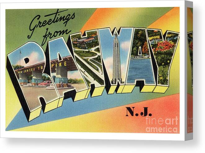 Camden Canvas Print featuring the photograph Rahway Greetings by Mark Miller