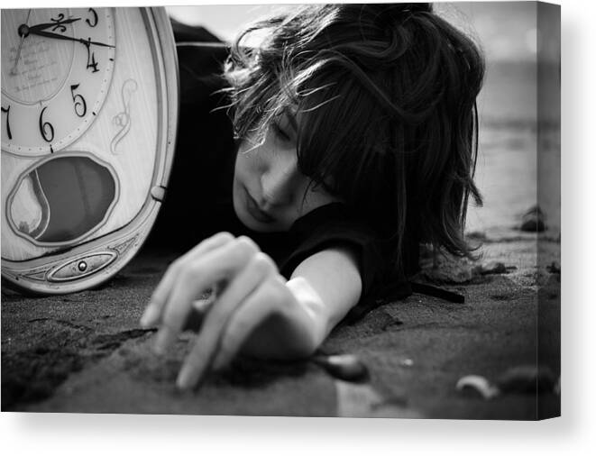Conceptual Canvas Print featuring the photograph Reach If Reach Out A Little More Hand? by Tadatoshiuehara