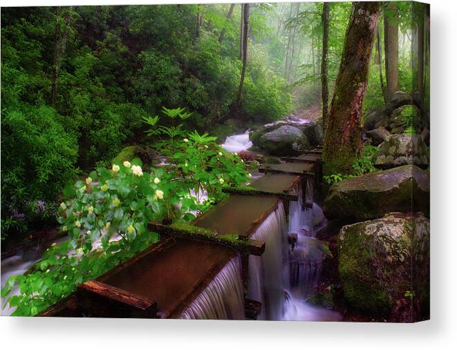 Roaring Fork Canvas Print featuring the photograph Reagans Mill by Nunweiler Photography