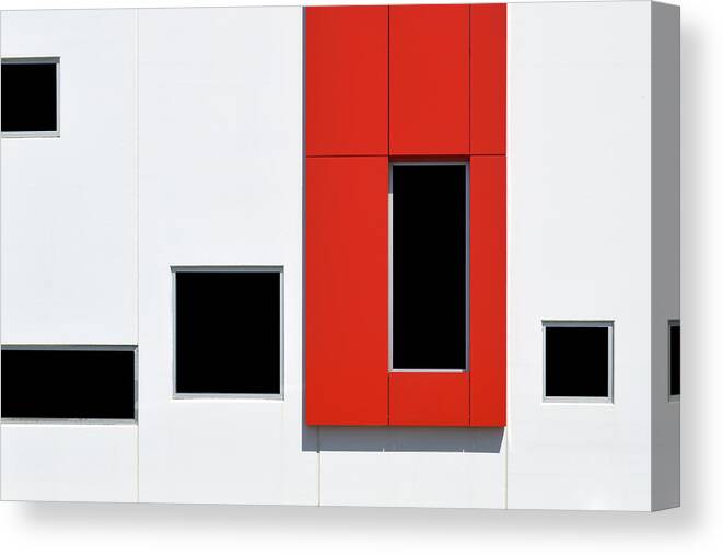 Urban Canvas Print featuring the photograph Red Frame 2 by Stuart Allen