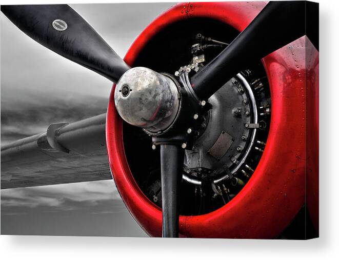 Plane Canvas Print featuring the photograph Red Hot Bomber by Luke Moore