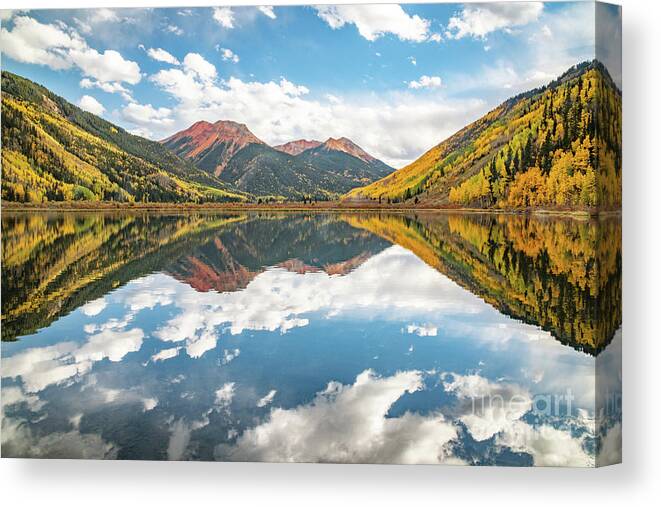 Red Canvas Print featuring the photograph Red Mountain Pass by Melissa Lipton