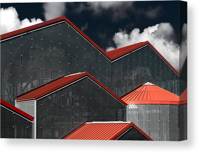 Roman Canvas Print featuring the photograph Red Rooftops by Michiel Hageman