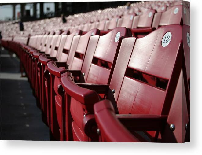 14-15 Years Canvas Print featuring the photograph Red Seats by Bjunda