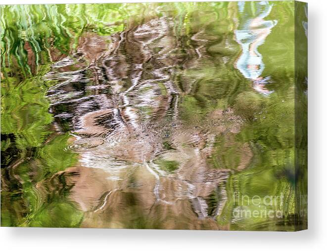 Abstract Canvas Print featuring the photograph Reflection with Figure by Kate Brown