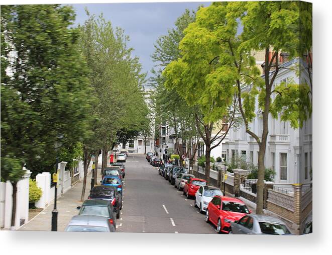 Street Canvas Print featuring the photograph Residential London by Laura Smith
