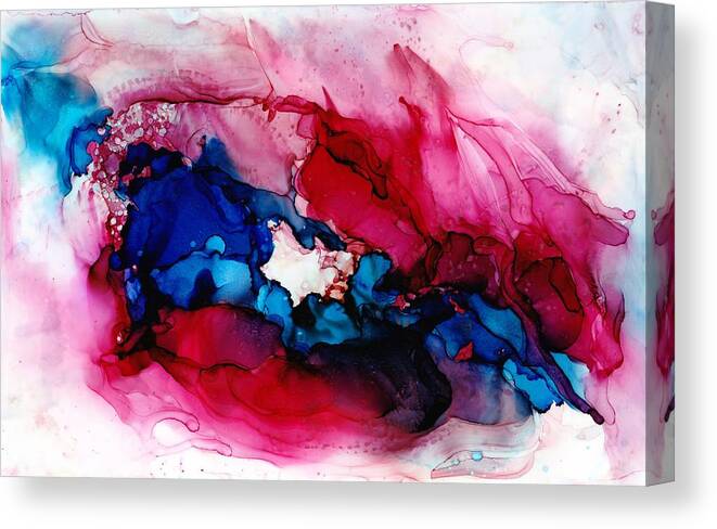 Abstract Canvas Print featuring the painting Resolve by Christy Sawyer