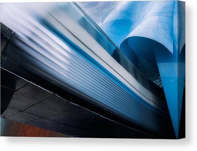Architecture Canvas Print featuring the photograph Ride To The Future by Dani Bs.