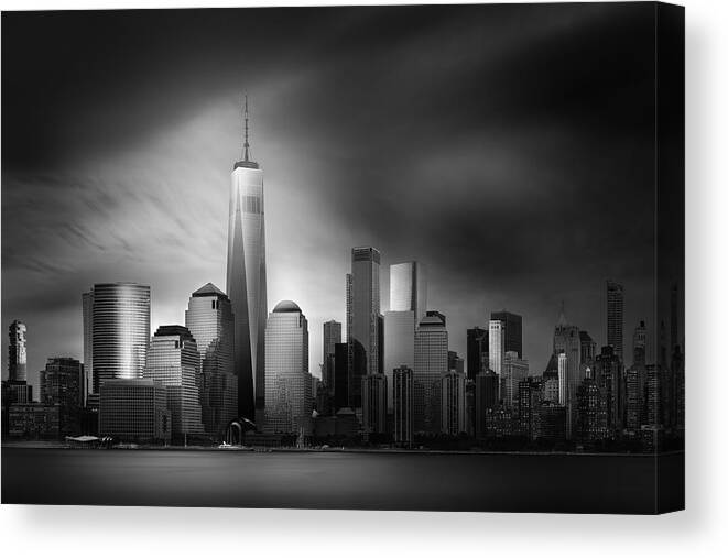 Urban Canvas Print featuring the photograph Rise II by Itsalongshot