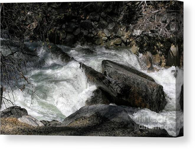 Yosemite Canvas Print featuring the photograph River Flows to Mirror Lake Yosemite by Chuck Kuhn