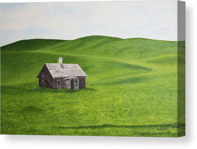 Landscape Canvas Print featuring the painting Roads Forgotten by Gabrielle Munoz