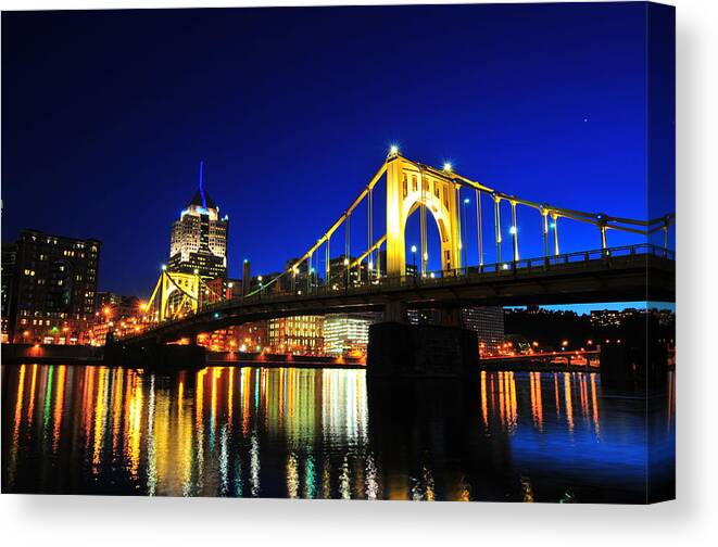 Tranquility Canvas Print featuring the photograph Roberto Clemente Bridge by Photo By Yohsuke Ikebuchi