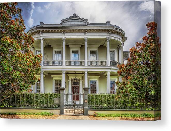 Garden District Canvas Print featuring the photograph Robinson House by Susan Rissi Tregoning