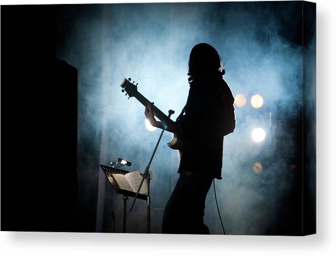 Three Quarter Length Canvas Print featuring the photograph Rock On Stage by 1000 - 10000