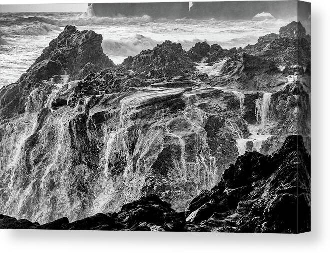 Iceland Canvas Print featuring the photograph Rocks at Dyrholaey by Mark Hunter