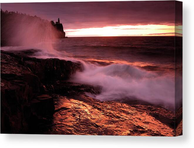 Estock Canvas Print featuring the digital art Rocky Beach With Waves by Heeb Photos