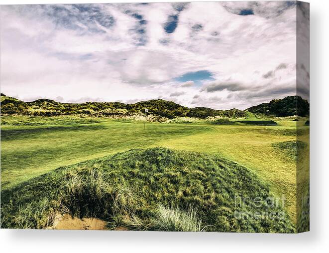 Royal County Down Canvas Print featuring the photograph Royal County Down Par 4 No 1 by Scott Pellegrin