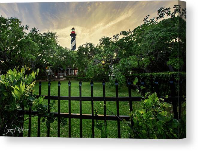 Lighthouse Canvas Print featuring the photograph Saint Augustine Lighthouse Grounds by Bryan Williams