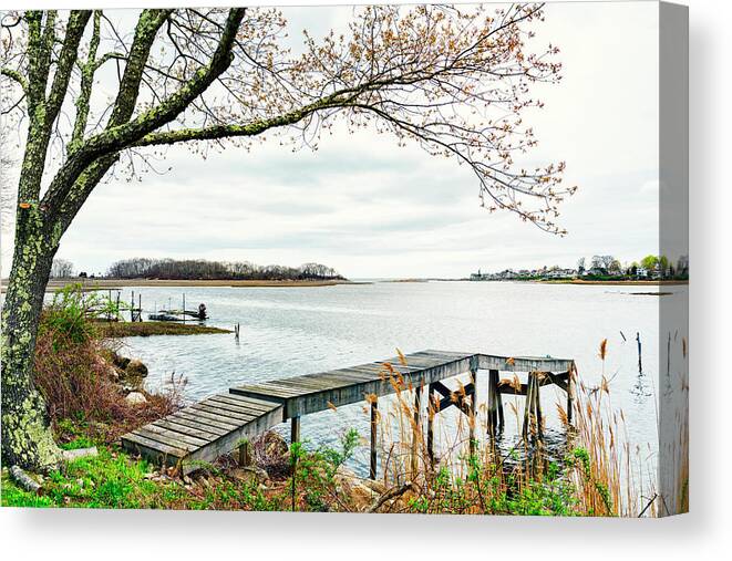 Landscape Canvas Print featuring the photograph Salt marsh in spring by Marianne Campolongo