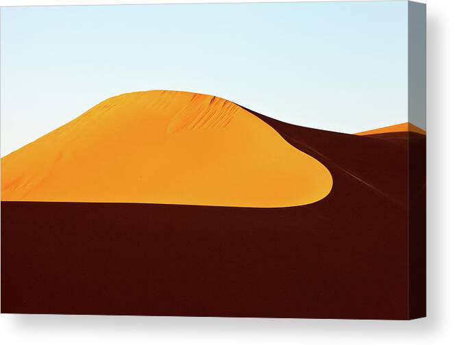 Scenics Canvas Print featuring the photograph Sand Dune Of Sahara Desert by Kelly Cheng Travel Photography