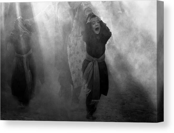 Documentary Canvas Print featuring the photograph Scream by Mohammadreza Momeni