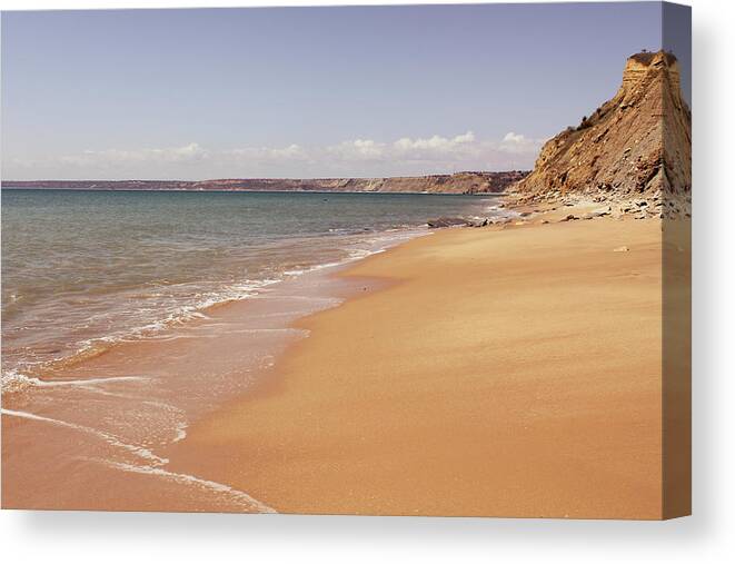 Tranquility Canvas Print featuring the photograph Sea At The Beach Of Cabo Ledo by Diego Rb - Fotografia