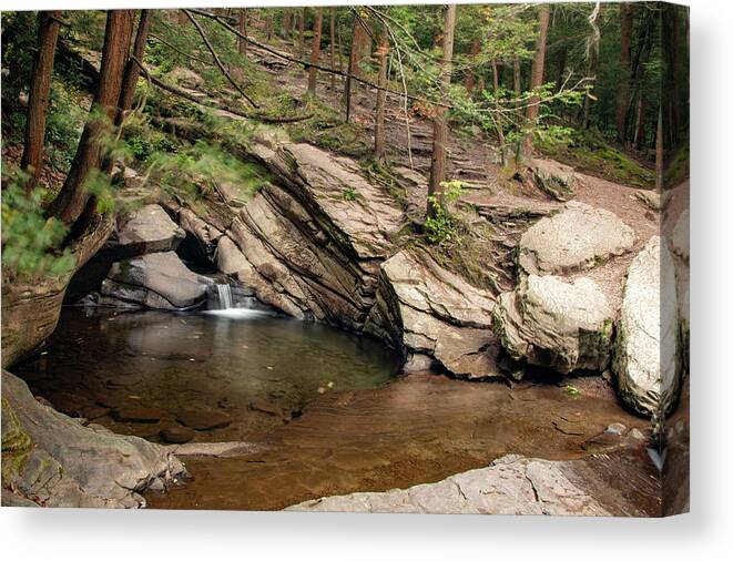 7tubs Canvas Print featuring the photograph Secret Forest Falls 2 by Kristia Adams