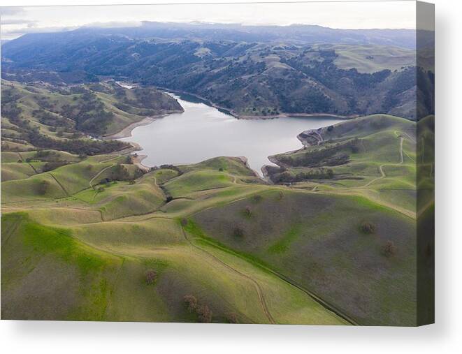 Landscapeaerial Canvas Print featuring the photograph Seen From A Birds Eye View, The Hills by Ethan Daniels