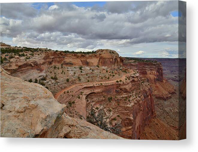 Canyonlands National Park Canvas Print featuring the photograph Shafer Trail of Canyonlands National Park by Ray Mathis