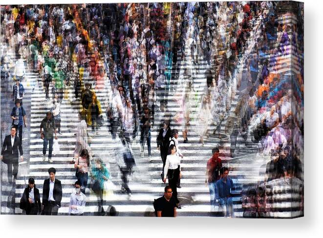 Shibuya Canvas Print featuring the photograph Shibuya Tokyo, Japan. The Center Of It All. by Arnon Orbach