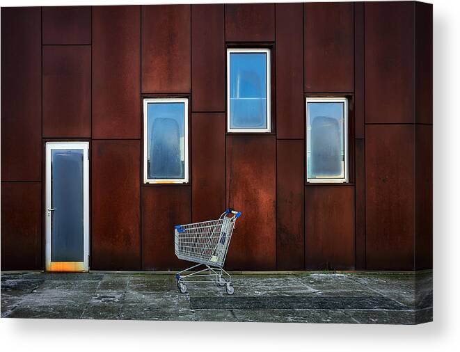 Architecture Canvas Print featuring the photograph Shopping Center by Fiorenzo Rondi